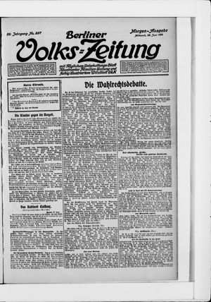 Berliner Volkszeitung on Jun 28, 1911
