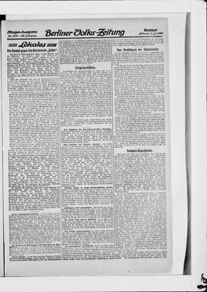 Berliner Volkszeitung vom 05.07.1911