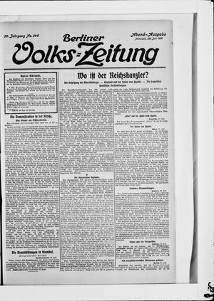 Berliner Volkszeitung vom 26.07.1911