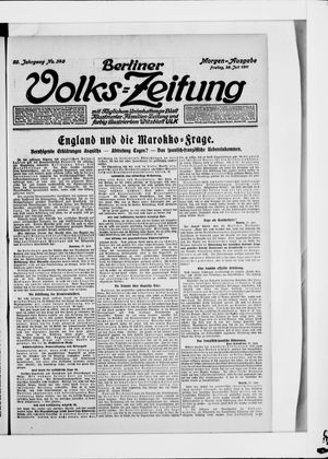 Berliner Volkszeitung vom 28.07.1911