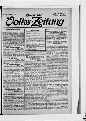 Berliner Volkszeitung vom 07.08.1911