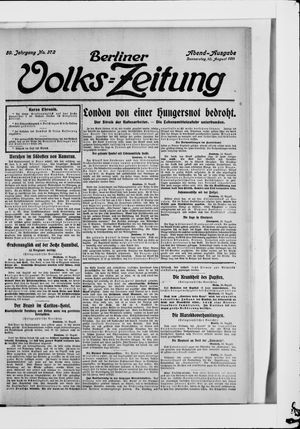 Berliner Volkszeitung vom 10.08.1911