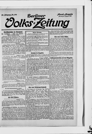 Berliner Volkszeitung vom 14.08.1911