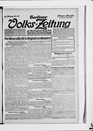 Berliner Volkszeitung vom 18.08.1911