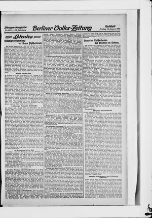 Berliner Volkszeitung vom 18.08.1911
