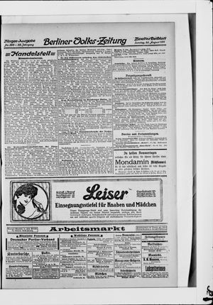 Berliner Volkszeitung vom 20.08.1911