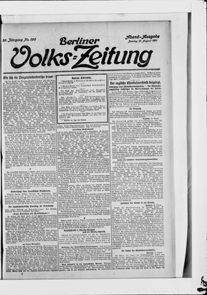 Berliner Volkszeitung vom 21.08.1911