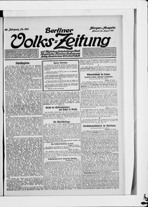 Berliner Volkszeitung vom 23.08.1911