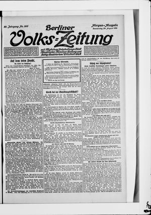 Berliner Volkszeitung vom 24.08.1911