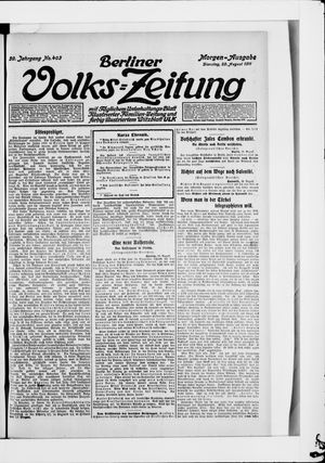 Berliner Volkszeitung vom 29.08.1911