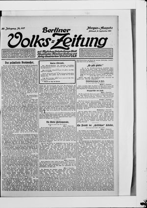 Berliner Volkszeitung vom 06.09.1911