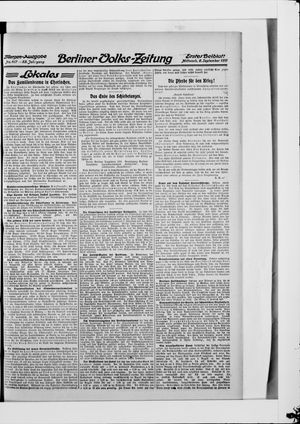Berliner Volkszeitung vom 06.09.1911