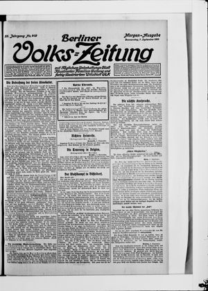 Berliner Volkszeitung vom 07.09.1911