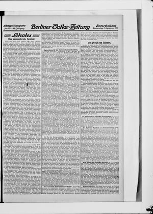Berliner Volkszeitung on Sep 7, 1911