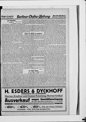 Berliner Volkszeitung on Sep 7, 1911