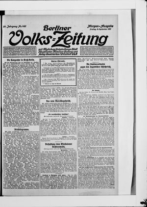 Berliner Volkszeitung vom 08.09.1911