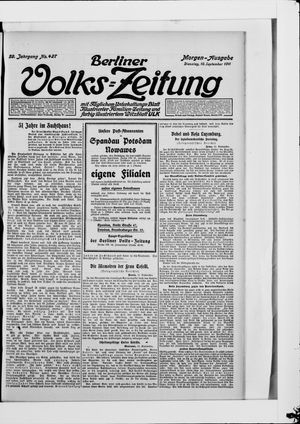 Berliner Volkszeitung vom 12.09.1911
