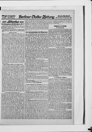Berliner Volkszeitung vom 14.09.1911