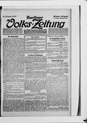 Berliner Volkszeitung vom 17.09.1911