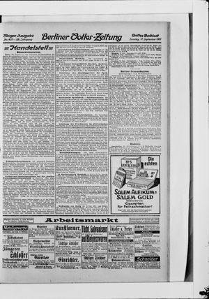 Berliner Volkszeitung vom 17.09.1911