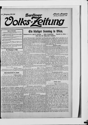Berliner Volkszeitung vom 18.09.1911