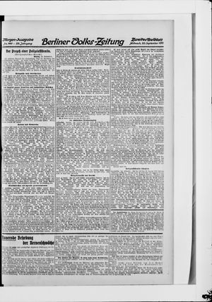Berliner Volkszeitung vom 20.09.1911