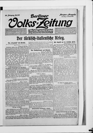 Berliner Volkszeitung vom 01.10.1911