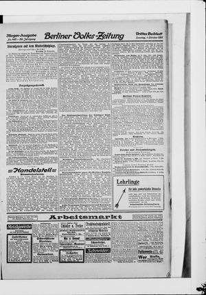 Berliner Volkszeitung vom 01.10.1911