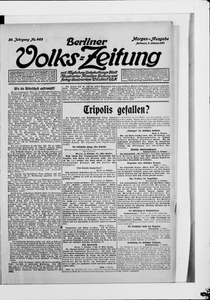 Berliner Volkszeitung vom 04.10.1911