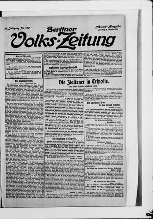 Berliner Volkszeitung vom 06.10.1911