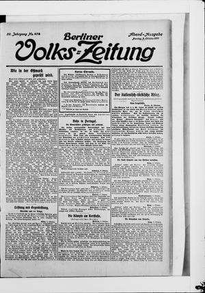 Berliner Volkszeitung vom 09.10.1911