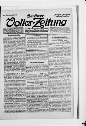 Berliner Volkszeitung vom 14.10.1911