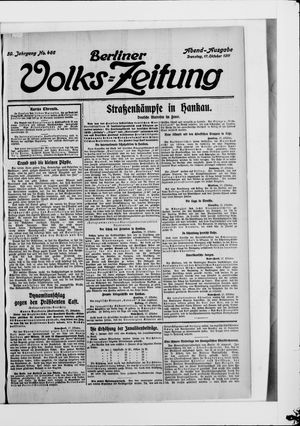 Berliner Volkszeitung vom 17.10.1911