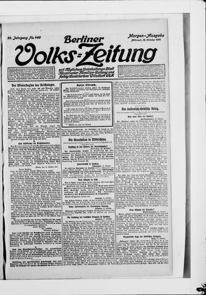 Berliner Volkszeitung vom 18.10.1911