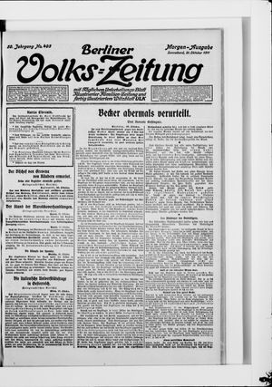 Berliner Volkszeitung vom 21.10.1911