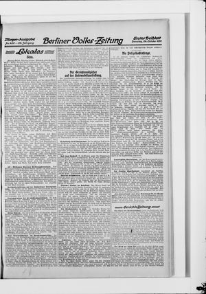 Berliner Volkszeitung vom 24.10.1911