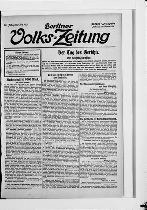 Berliner Volkszeitung vom 25.10.1911