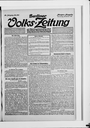 Berliner Volkszeitung vom 26.10.1911