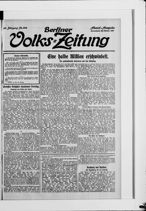 Berliner Volkszeitung vom 28.10.1911