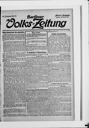 Berliner Volkszeitung vom 30.10.1911