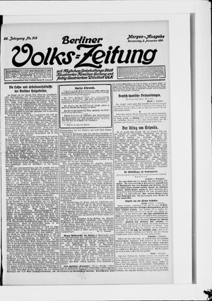 Berliner Volkszeitung vom 02.11.1911