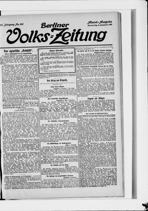 Berliner Volkszeitung vom 02.11.1911