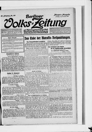 Berliner Volkszeitung vom 03.11.1911