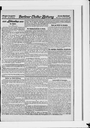 Berliner Volkszeitung vom 14.11.1911