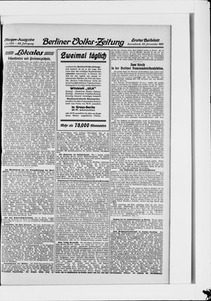 Berliner Volkszeitung vom 25.11.1911