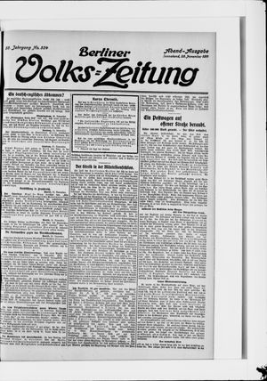 Berliner Volkszeitung vom 25.11.1911
