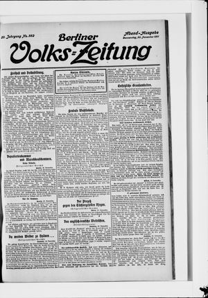 Berliner Volkszeitung vom 30.11.1911