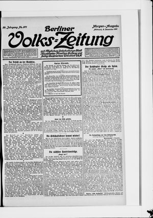 Berliner Volkszeitung vom 06.12.1911