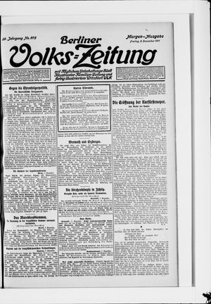 Berliner Volkszeitung vom 08.12.1911