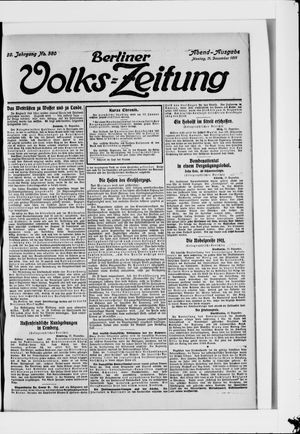 Berliner Volkszeitung vom 11.12.1911